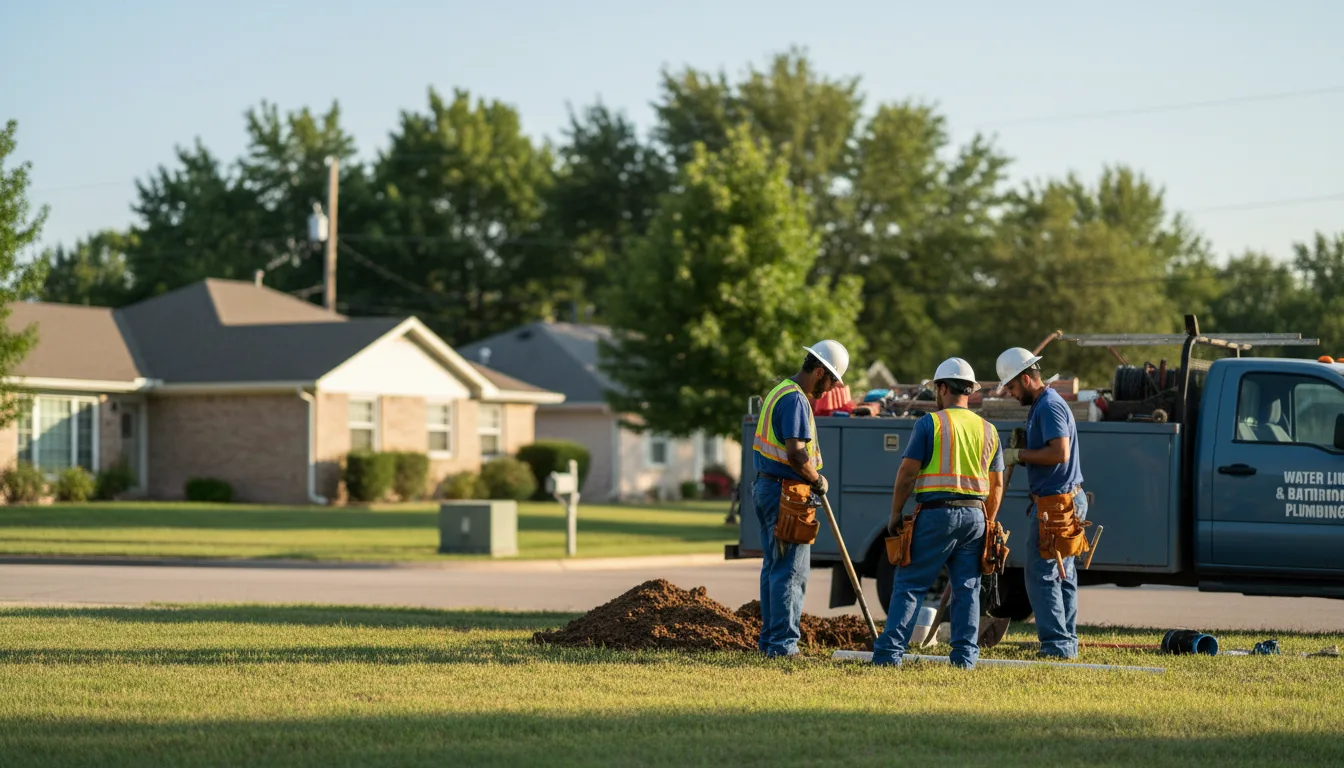 Residential water line and bathroom plumbing service in Clawson, UT